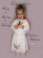 Lányka SZETT - body (vagy pulóver) + Szoknya + Hajpánt + Harisnya- rózsaszín 